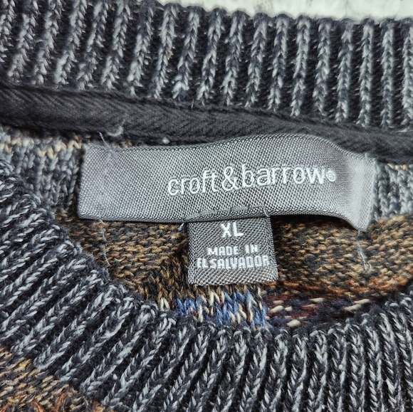 Croft & Barrow sz XL Grandpa Crewneck Sweater - Picture 3 of 4